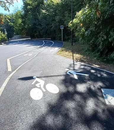 Piste cyclable gare SNLB