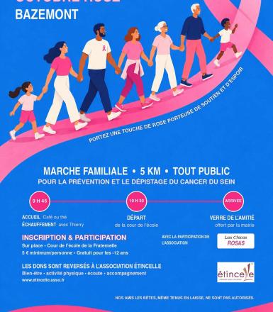 Marche Bazemont octobre rose 2026