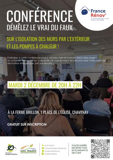 Affiche conférence Énergies Solidaires 2-12-25