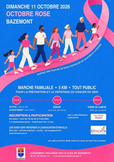 Marche Bazemont octobre rose 2026