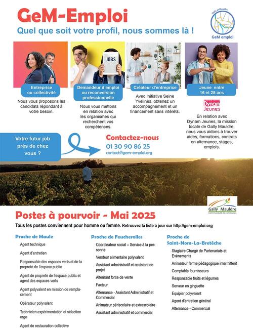 GeM Emploi mai 2025
